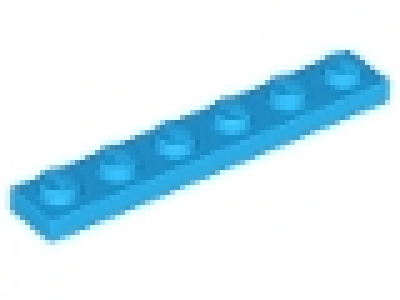 Platte 1x6 dunkelazure 3666