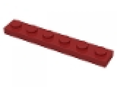 Platte 1x6 dunkelrot