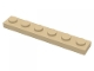 Platte 1x6 tan / beige