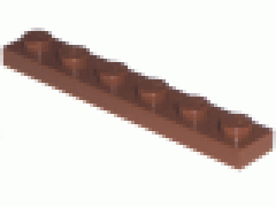 Platte 1x6  rotbraun