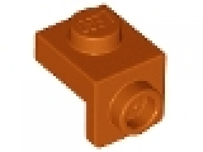 Platte mit seitlichem Knopf 36841, dunkelorange