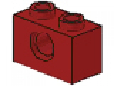 Technikstein 1x2 dunkelrot