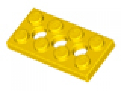 Lego Lochplatten 2x4 gelb