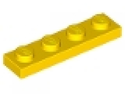 Platte 1x4 gelb