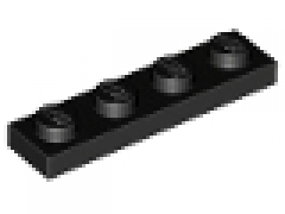 Platte 1x4 schwarz, neu