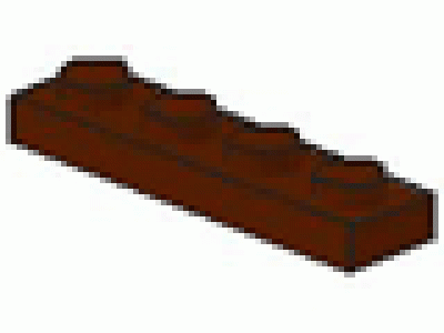 Platte 1x4  altes braun 3710