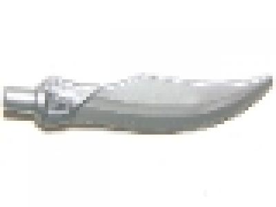 Minifigure, Weapon Sword Curved Blade with Bar, flat silver