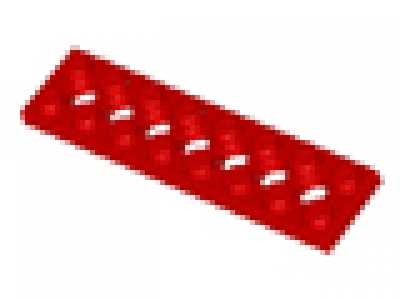 Lego Lochplatte 2x8 rot