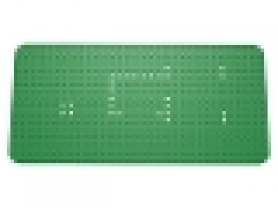 Baseplate 16 x 32 Rounded Corners and Set 350 Dots Pattern, grün 374p01