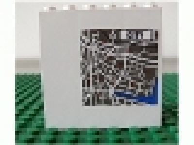 Wand mit Stadtplan 1 x 6 x 5 weiß 3754pb13