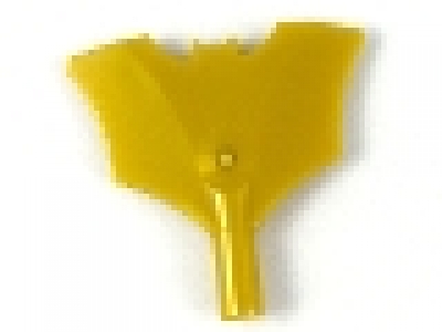 Minifigure, Weapon Batarang with Bar on Bottom, pearlgold