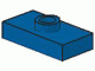 Fliese mit Knopf Konverterplatte 3794 blau