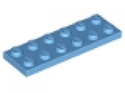 Lego Platten 2x6 mittelblau 3795