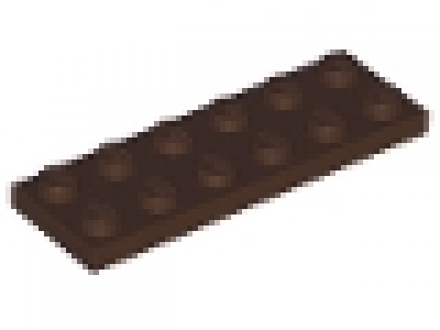 Lego Platte 2x6 dunkelbraun