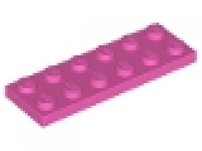 Platte 2x6 dunkelpink