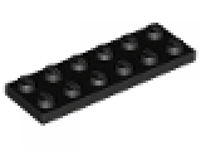 Lego Platten  2x6 schwarz, neu
