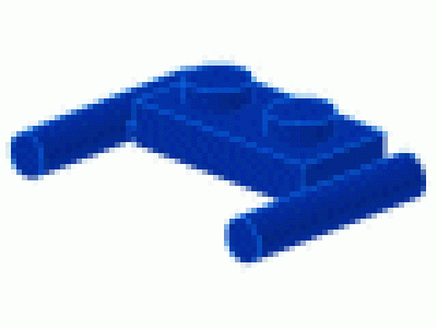 Platte mit Doppelgriff 3839b blau 1 x 2