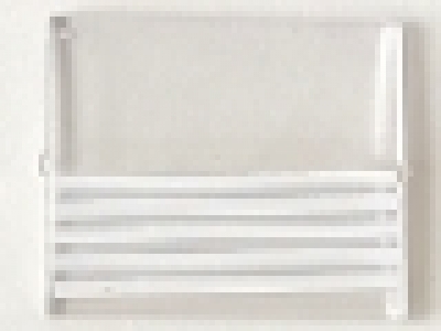 Glass for Window 1 x 4 x 3 with 5 White Stripes Pattern (Sticker)