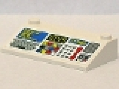 Lego Dachstein 33° 3 x 6 weiß 3939pb05
