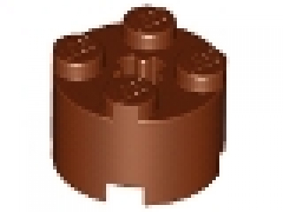 Rundstein 2x2x1 rot braun