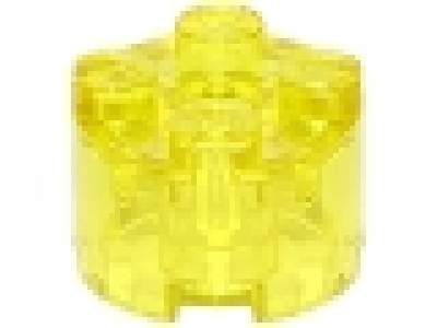 Rundstein 2x2x1 trans. gelb