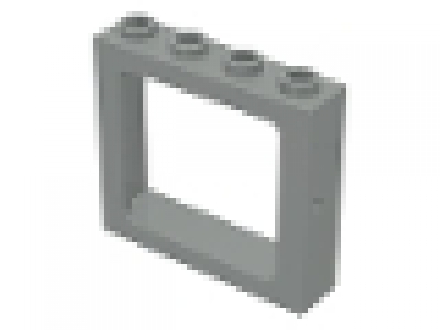 Eisenbahnfenster 1x4x3 altes hellgrau, 4033 mit Glas