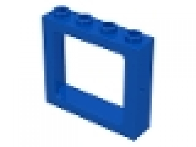 Einsenbahnfenster 1x4x3 blau, 4033 mit Glas