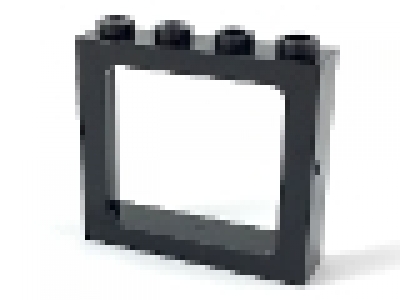 Eisenbahnfenster 1x4x3 schwarz, 4033