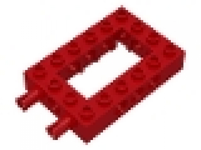 LEGO Technik Lochbalkenrahmen rot 4 x 6 mit seitlichen Pins