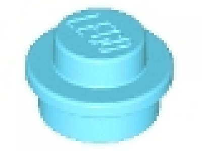 Rundplatte 1 x 1 x 0.33 mittelazure 4073