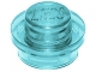 Rundplatte  1 x 1 x 0.33 tr hellblau 4073