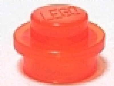 Rundplatte 1 x 1 x 0.33 tr. neon- orange 4073 neu