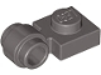 Platte mit Rohrclip 4081 altes dunkelgrau