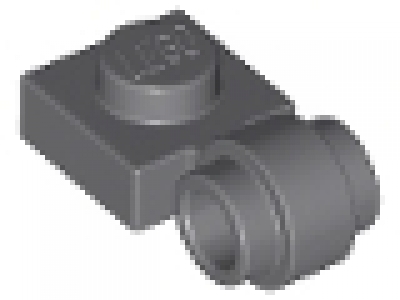 Platte mit Rohrclip 4081 neues dunkelgrau