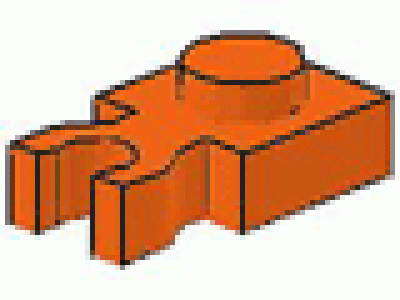 Platte mit vertikal Clip 4085 orange