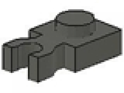 Platte mit vertikal Clip 4085 altes dunkelgrau