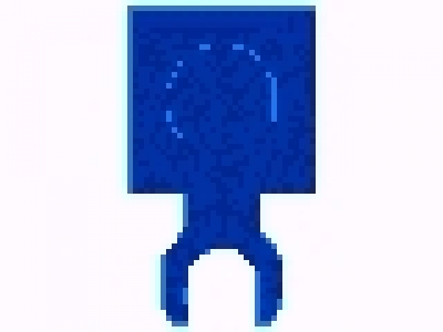 Platte mit vertikal Clip 4085a blau