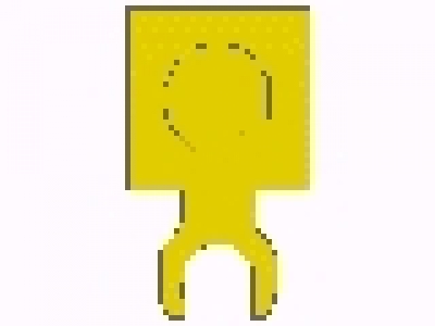 Platte mit vertikal Clip 4085a gelb