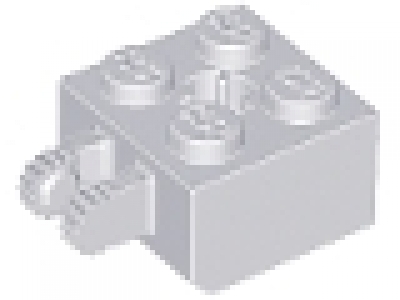 Lego Gelenkstein (Mutter) 2x2x1 mit Achsloch neues hellgrau
