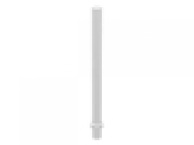 Lego Stange mit Stopper, weiß, 4095