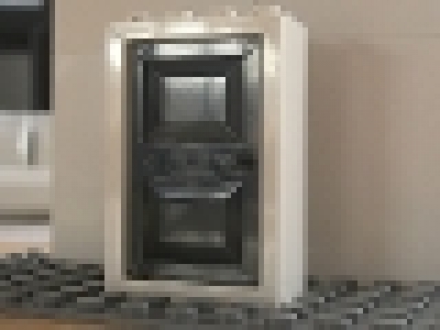 Tür schwarz mit weißem Rahmen 2x4x5, 4130c05
