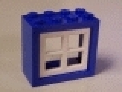 Fensterrahmen 3 x 4 blau 4132c04 mit weißen Sprossen, neu