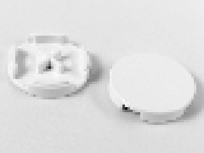 Rundfliese 2 x 2 weiß 4150