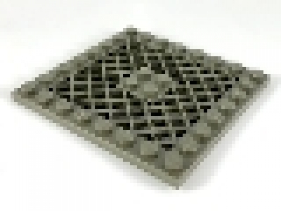 Gitterplatte 8x8 altes dunkelgrau, ohne Loch