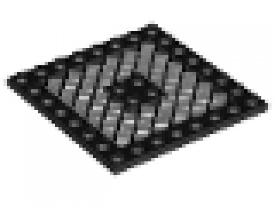 Gitterplatte 8x8 schwarz, ohne Loch