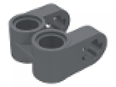Lego Technic, Axle and Pin Connector Perpendicular Double Split neues dunkelgrau