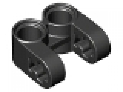 Lego Technic, Axle and Pin Connector Perpendicular Double Split, schwarz