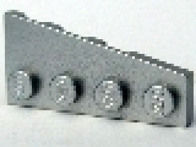 Flügelplatte 2 x 4 links 41770 metallsilber