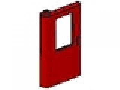 Eisenbahntür 4181 links rot mit Glaseinsatz tr klar 4183