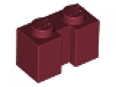 Lego Stein mit Nut für Rolltor dunkelrot 4216